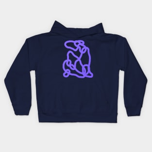 Henri Matisse blue nude line art print Kids Hoodie